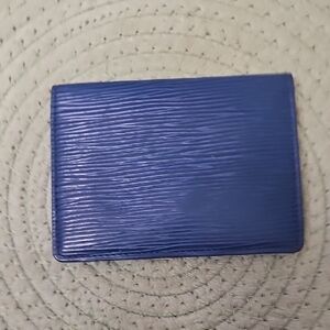 Blue Textured Card Holder
